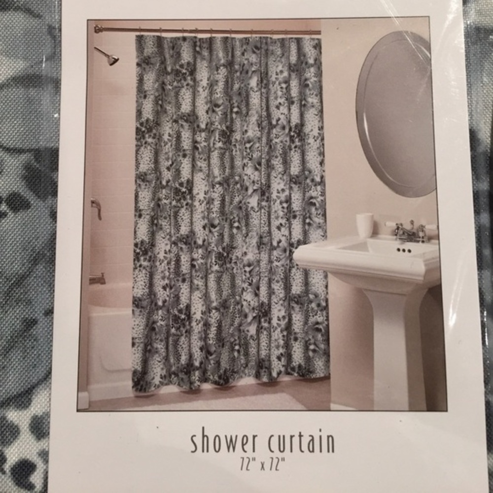 STOREHOUSE Shower  Curtain Animal  Print & Floral - NWT